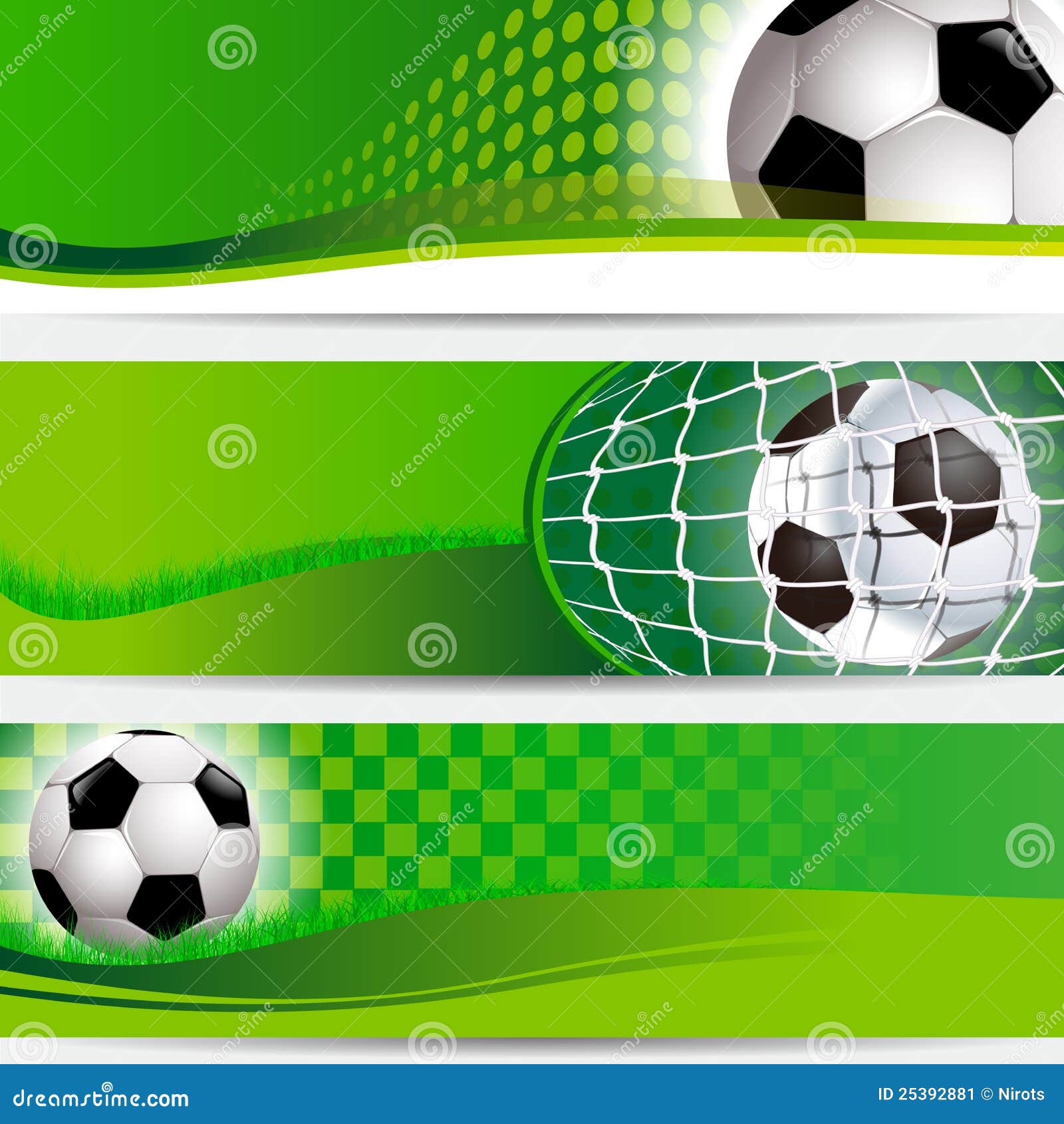 Champions Soccer Football Tournament Banner Set Stock Illustration ...