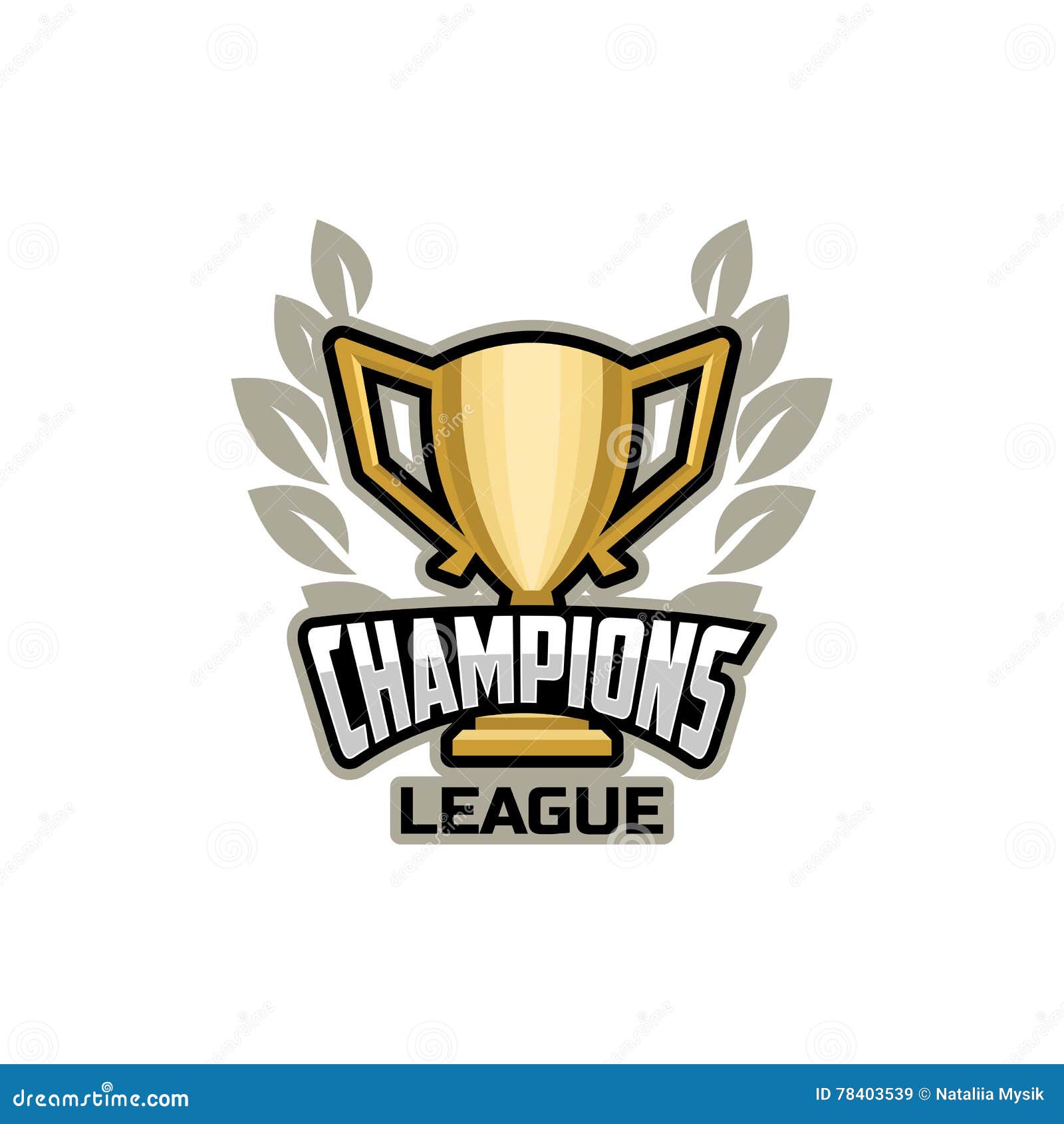 Champion sports league logo emblem badge graphic Vector Image