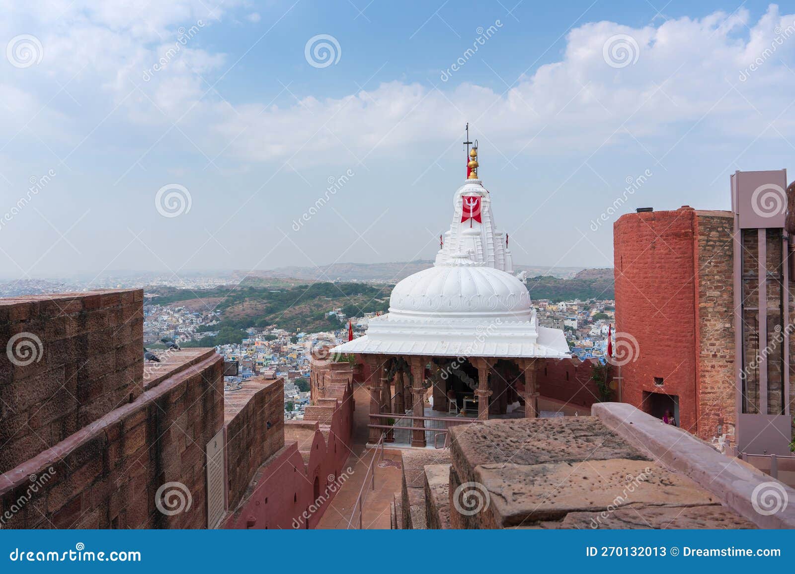 chamunda mataji temple at mehrangarh fort, jodhpur, rajasthan, india.