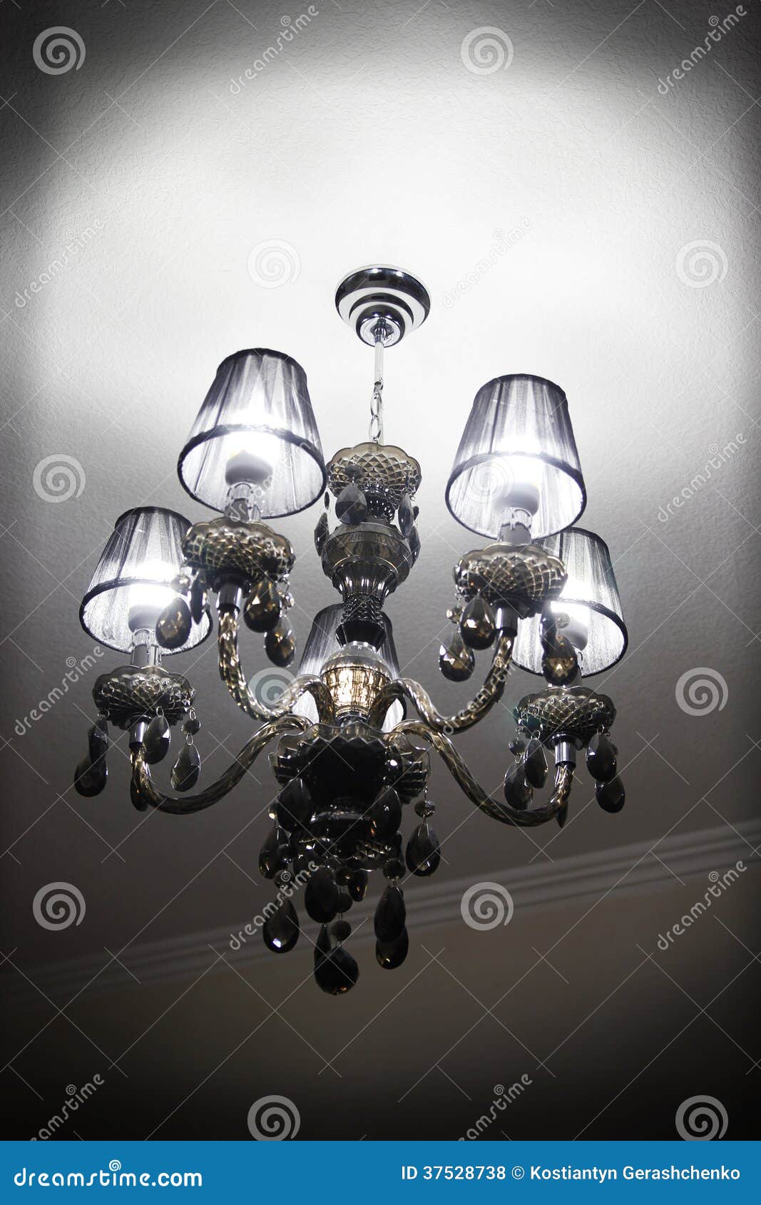 Chandelier on Black Background Stock Photo Image of health, buildings