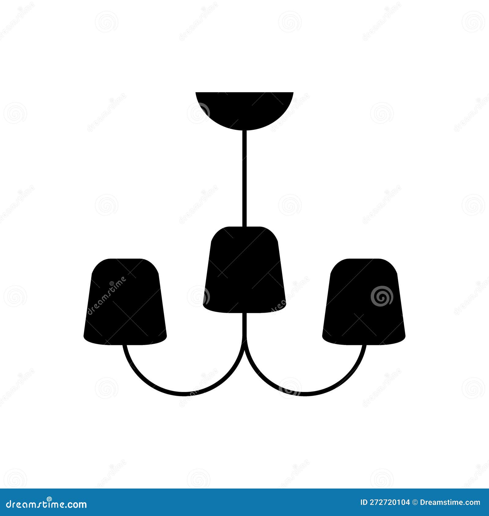 Chandelier icon on white stock vector. Illustration of background