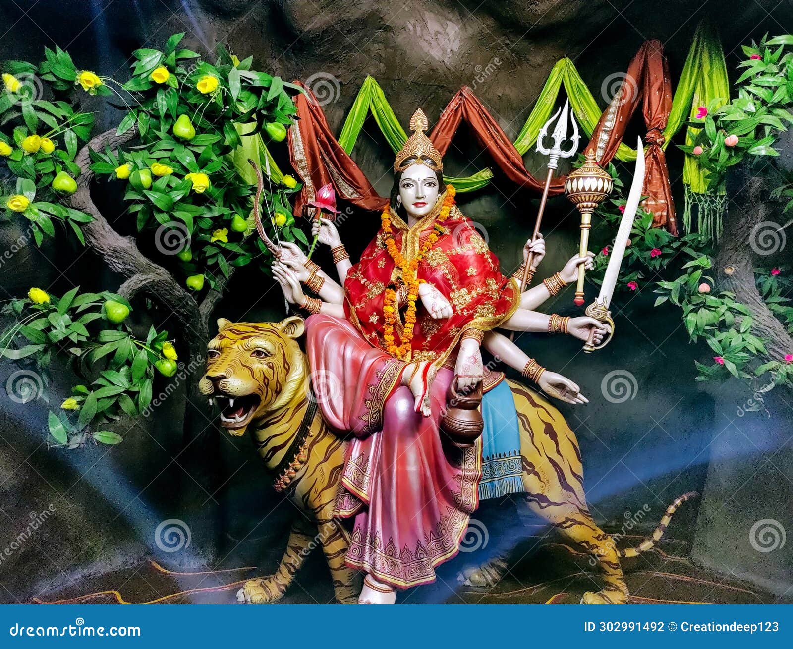 chandraghanta devi for the third navadurga of navratri festival
