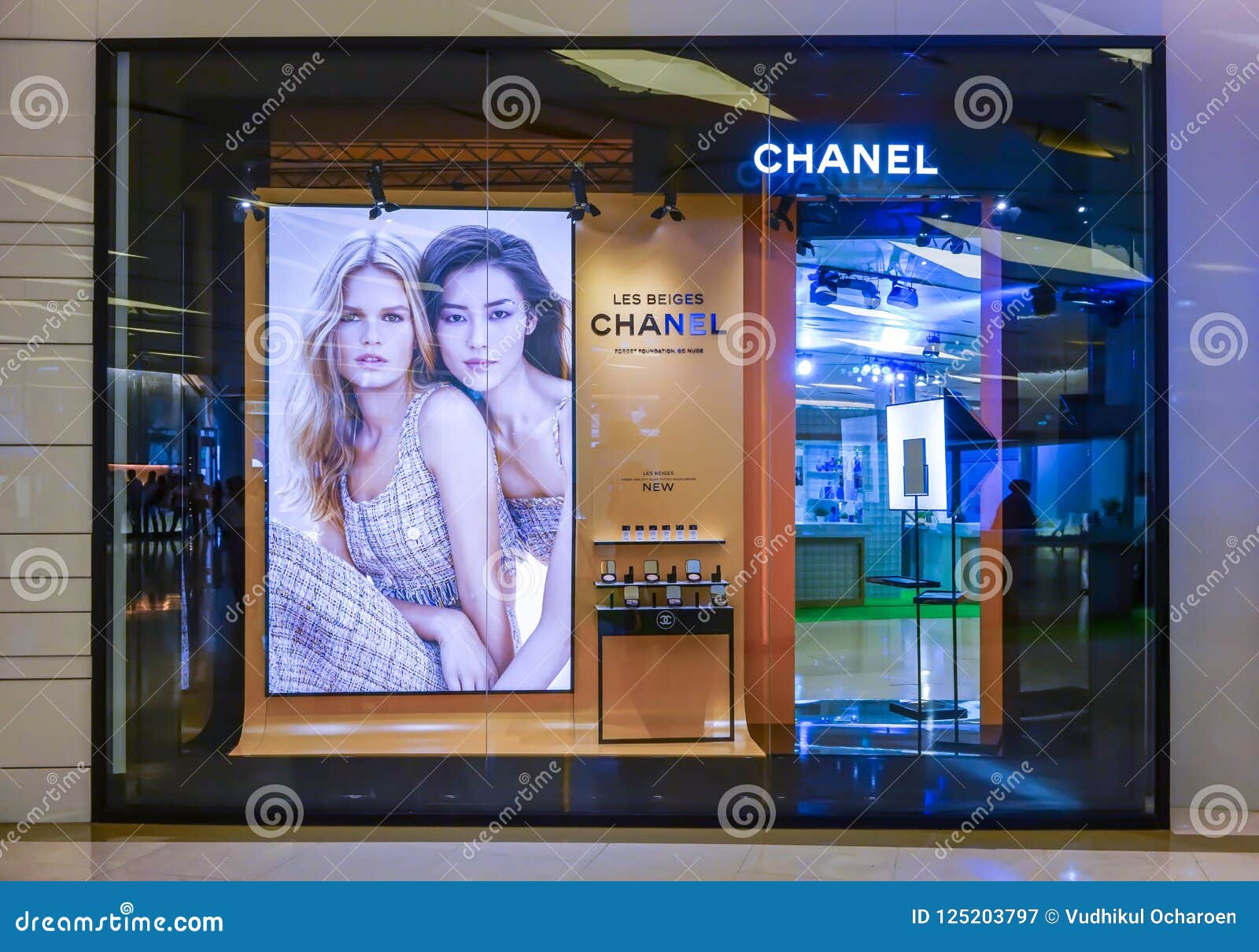 Chanel Cosmetic Display at Siam Paragon, Bangkok, Thailand, May ...