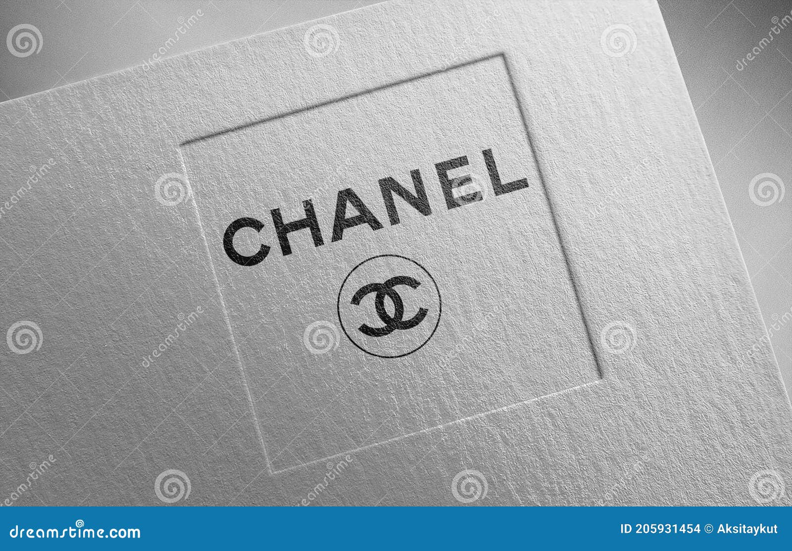 Chanel-1 on paper texture editorial stock image. Image of luxury