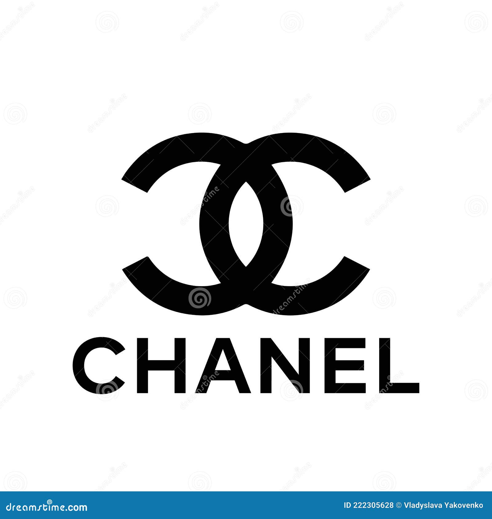 Vector logos of popular clothing brands such as: Chanel, Louis Vuitton,  Prada, Gucci, Fendi, Hugo Boss, Calvin Klein, Nike, Reebok Logos on an  isolated background for your design. Vector EPS 10 Stock