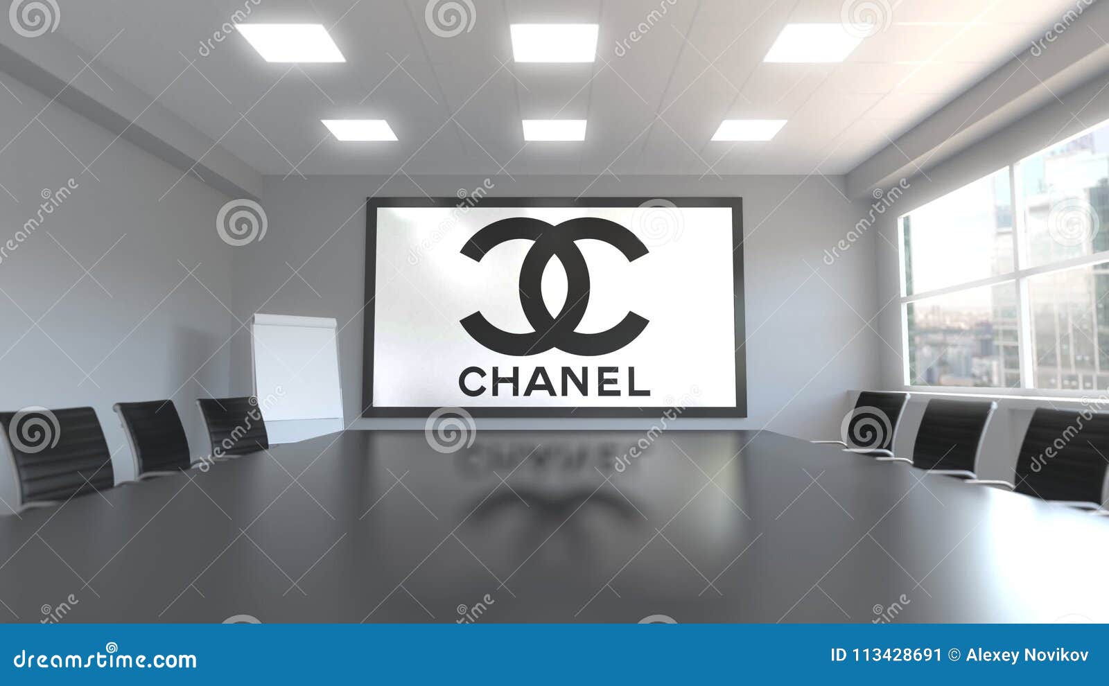 Chanel Logo on the Screen in a Meeting Room. Editorial 3D Rendering  Editorial Photo - Illustration of negotiations, luxury: 113428691