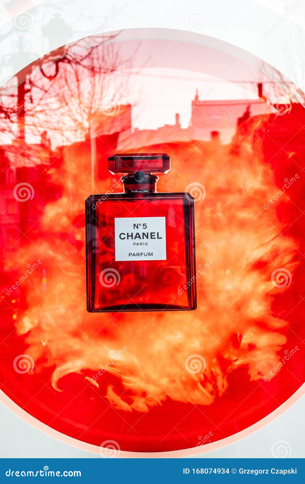 Chanel No. 5 Perfume on Shop Display, Chanel No Editorial Stock