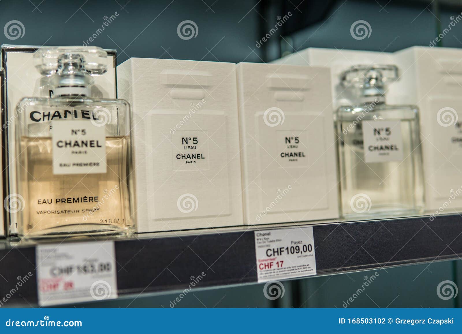 Chanel No. 5 Perfume on the Shop Display, Chanel No Editorial Photography -  Image of care, odor: 168503102