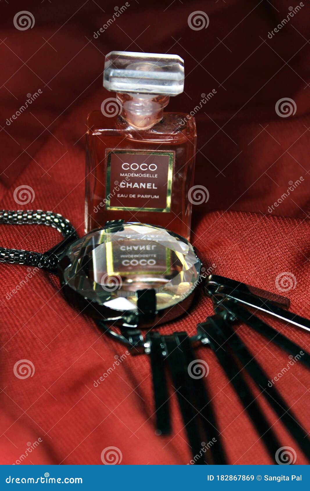 red chanel perfume bottle