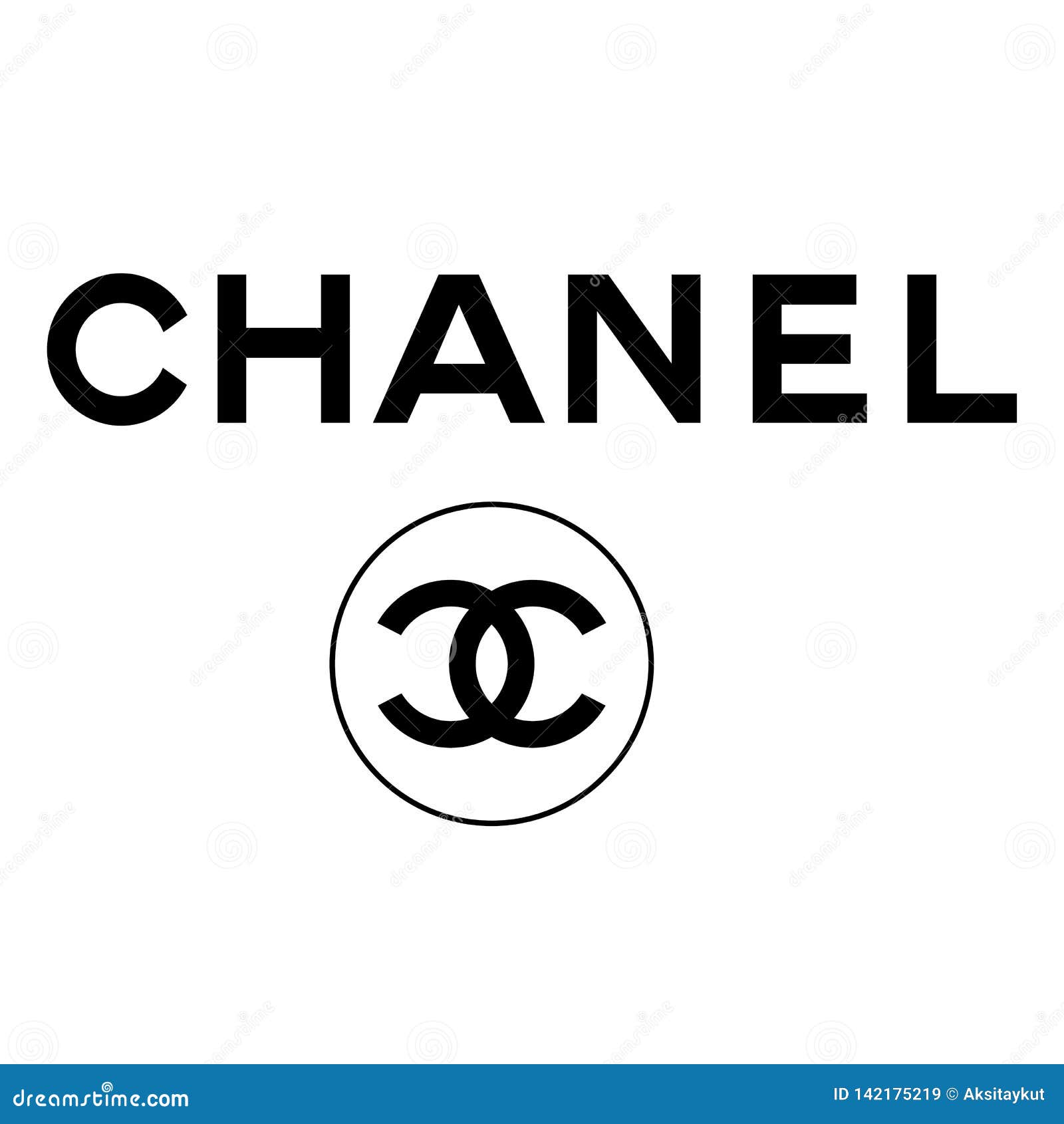 Chanel logo icon editorial stock image. Illustration of