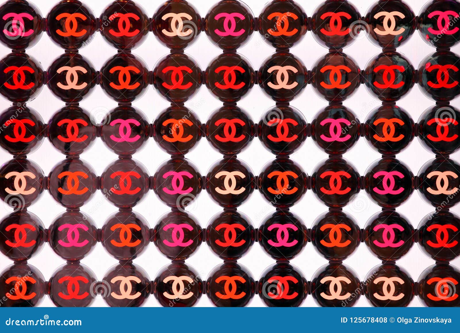 Chanel Sign in the Game Center Coco Chanel. Fashion`s Nigh Editorial Stock Photo - Image of advertising, sign: