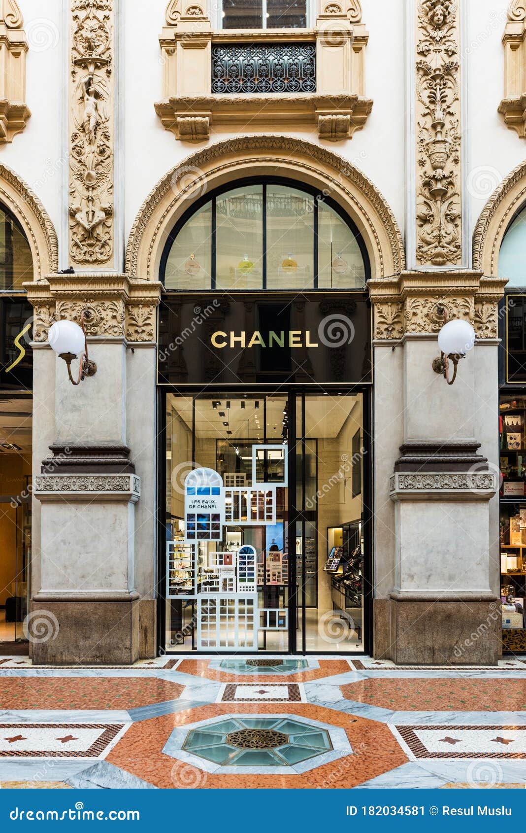 Facade of Louis Vuitton in Galleria Vittorio Emanuele II, One of