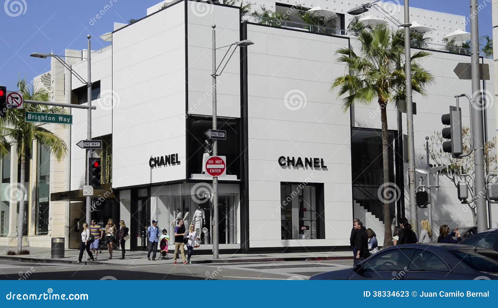 Chanel Retail Store Exterior on Rodeo Drive in Beverly Hills Stock Photo