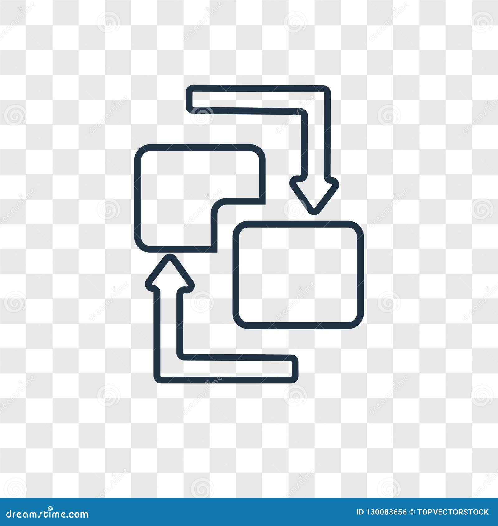 Change Concept Vector Linear Icon Isolated On Transparent Background