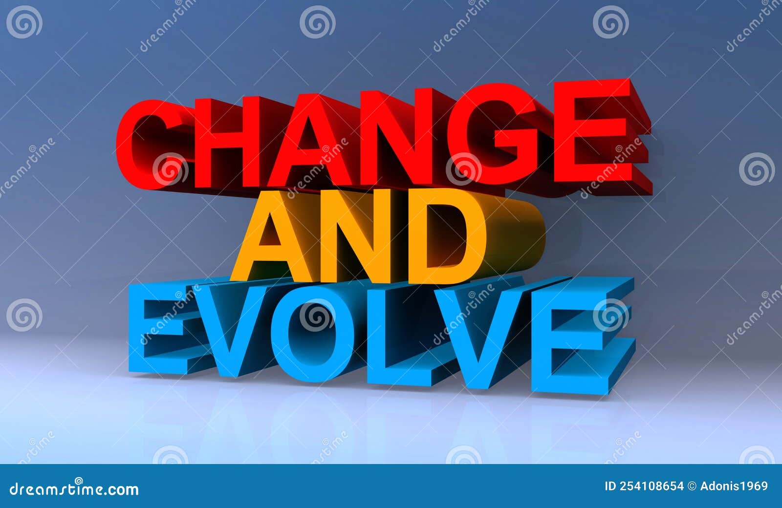 Change and evolve on blue stock illustration. Illustration of change ...