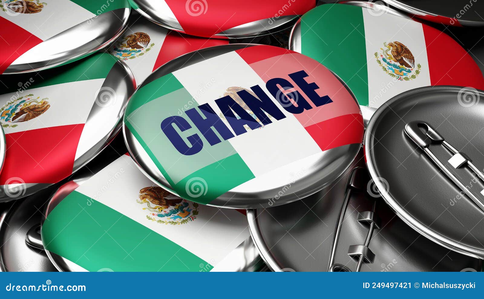 Change in Mexico stock illustration. Illustration of vote 249497421