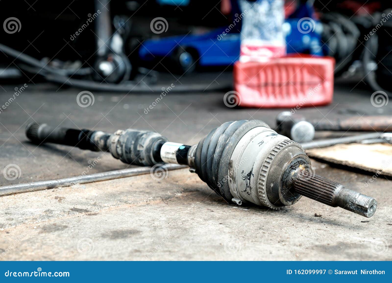 Change the New Drive Shaft in the Car Stock Image Image of left, boot