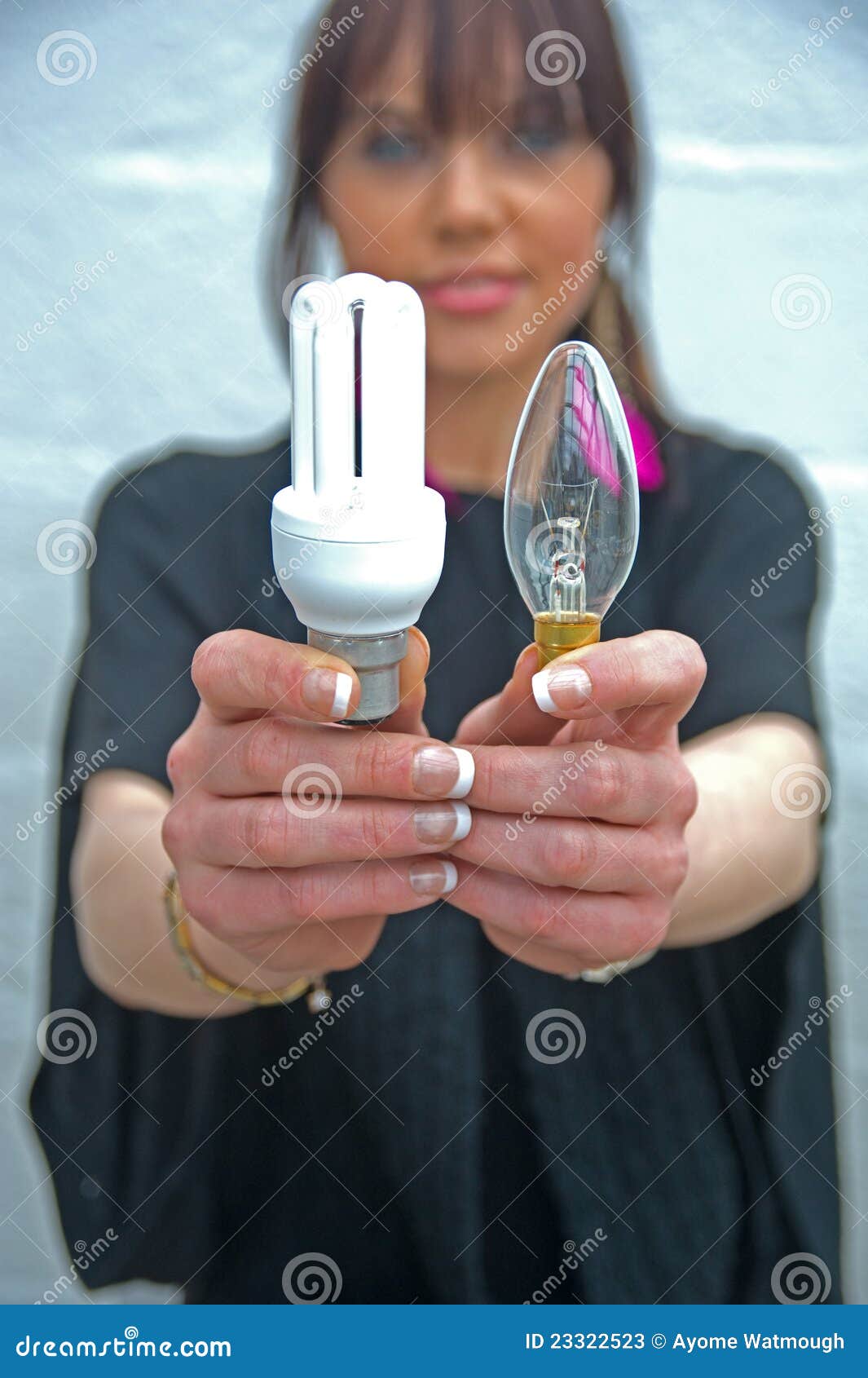 Change To Energy Saving Bulbs. Stock Image Image of reduce, lamp