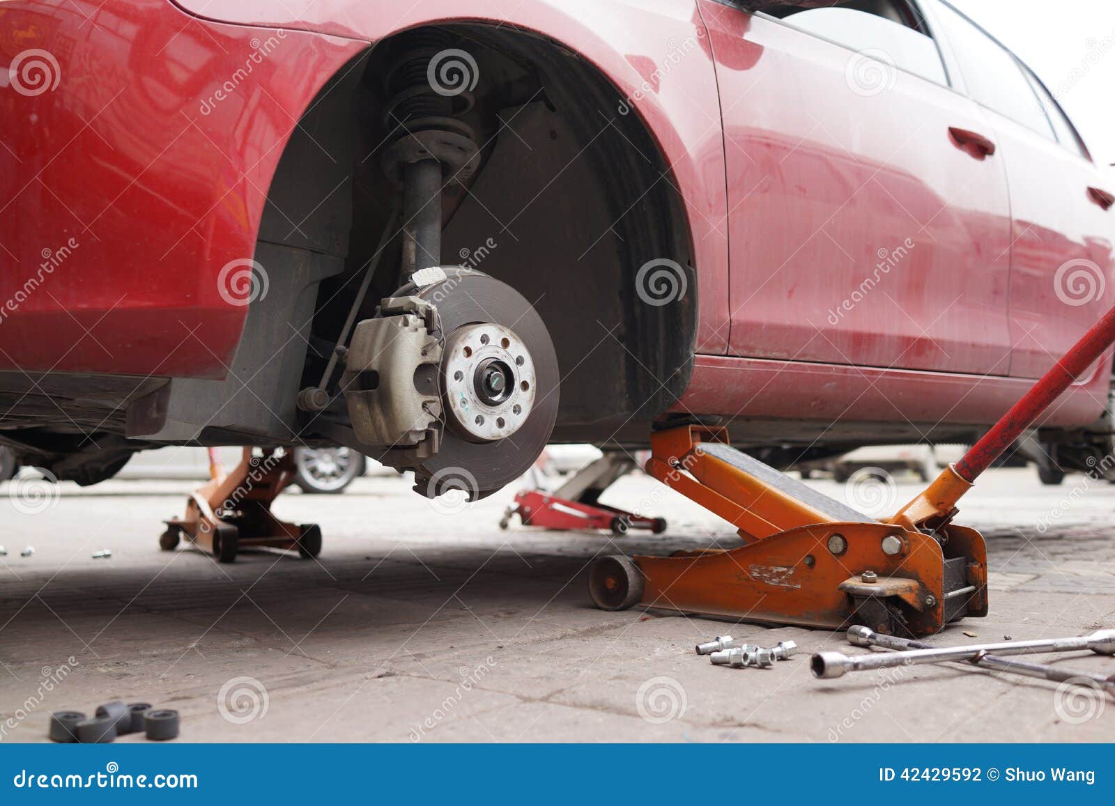 Change wheels stock photo. Image of brakes, disc, garage 42429592