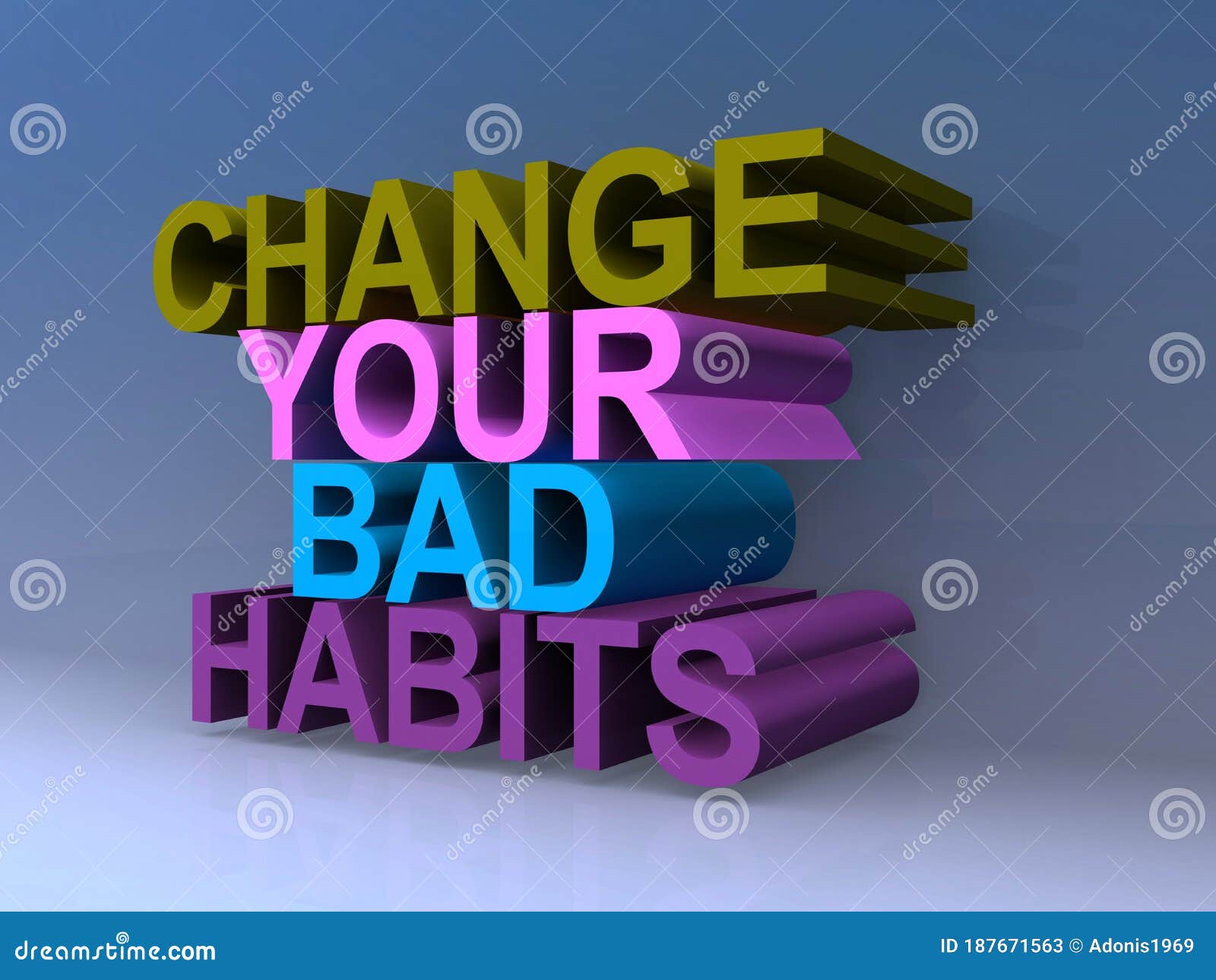 Change your bad habits stock illustration. Illustration of concept