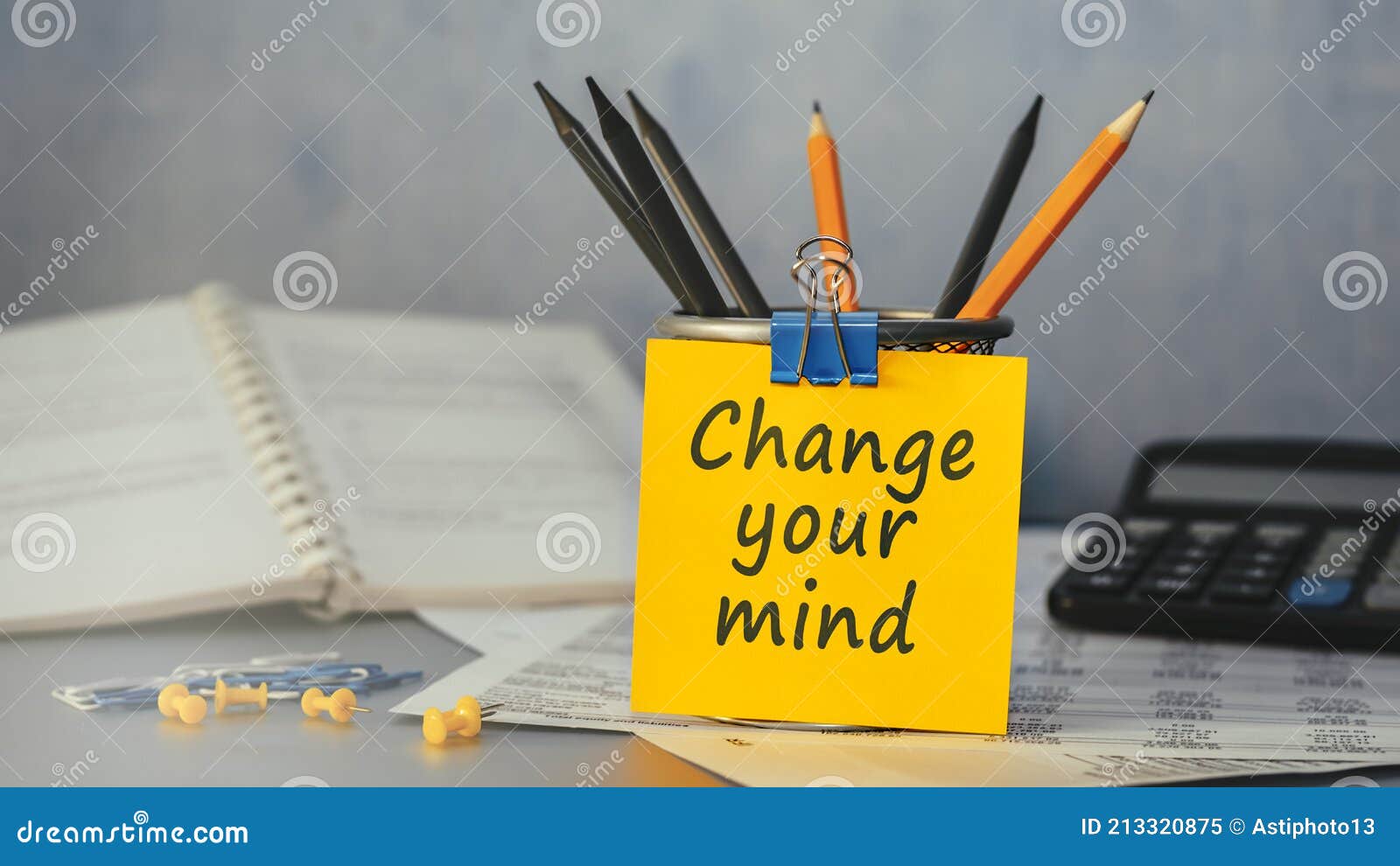 Change Your Mind Concept of Text on Sticky Note Stock Image Image