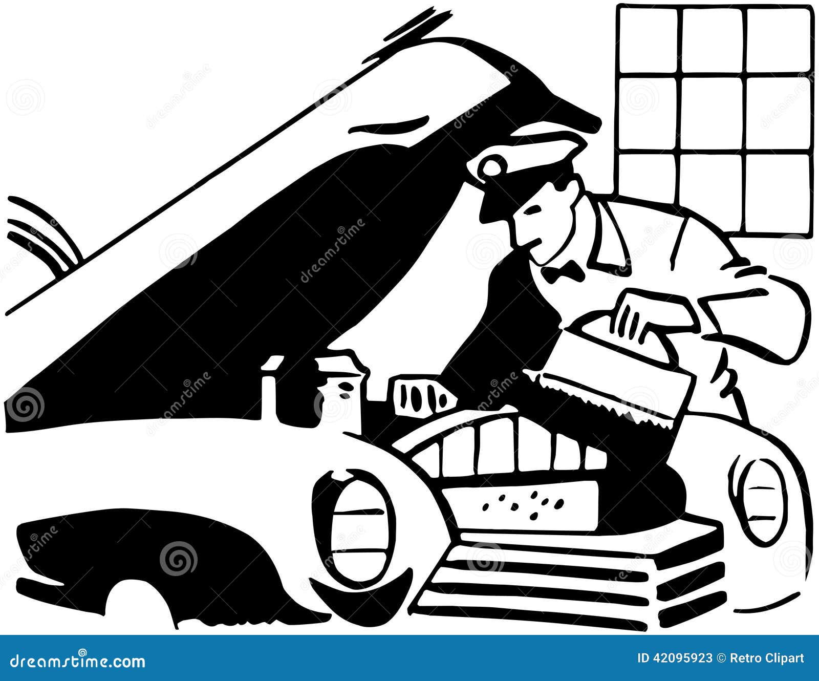 Changement d&rsquo;huile illustration de vecteur. Illustration du garages