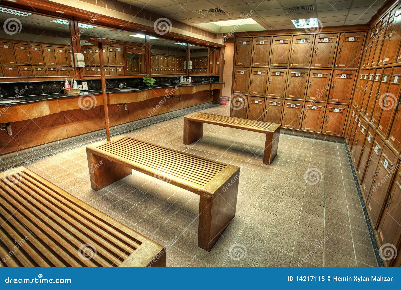 changing or locker room in a country club