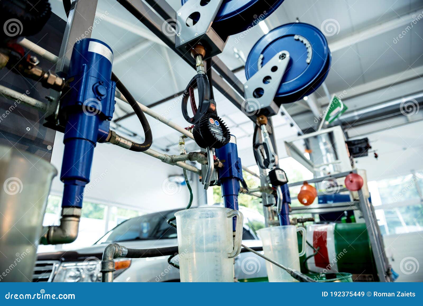 Changing the Oil in Auto Repair Service Stock Image Image of