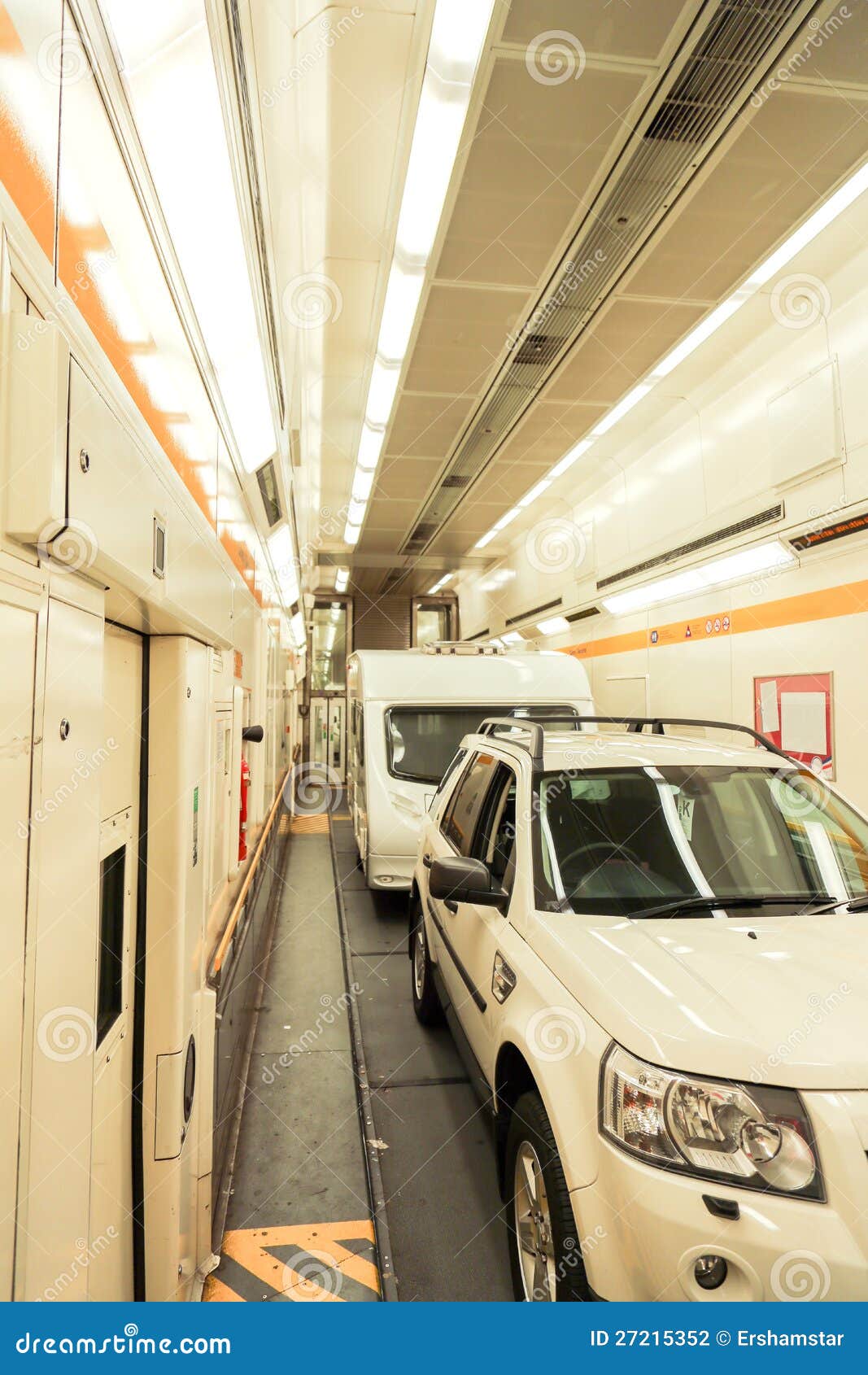 Channel Tunnel Train Carriage Stock Photo Image of transportation, railway 27215352