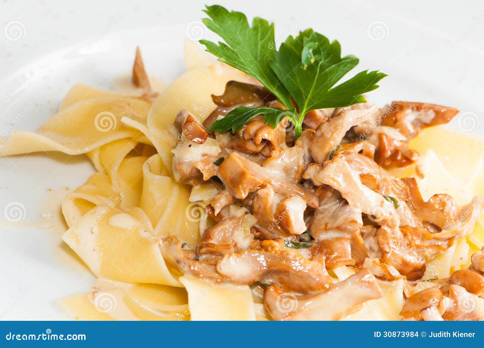 Chanterelle with pasta stock photo. Image of cook, german 30873984