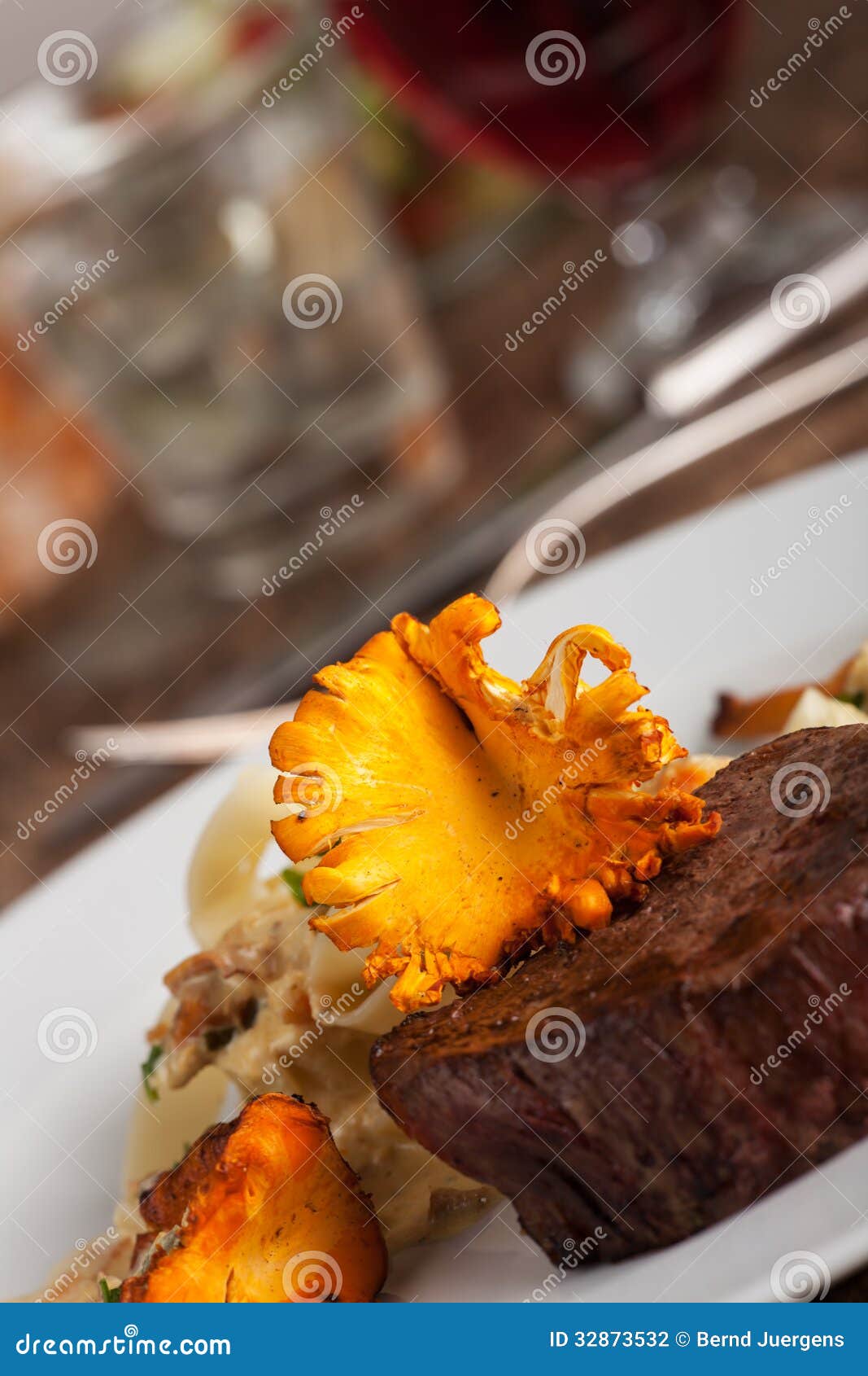 Chanterelle stock photo. Image of glass, mushroom, herbs 32873532
