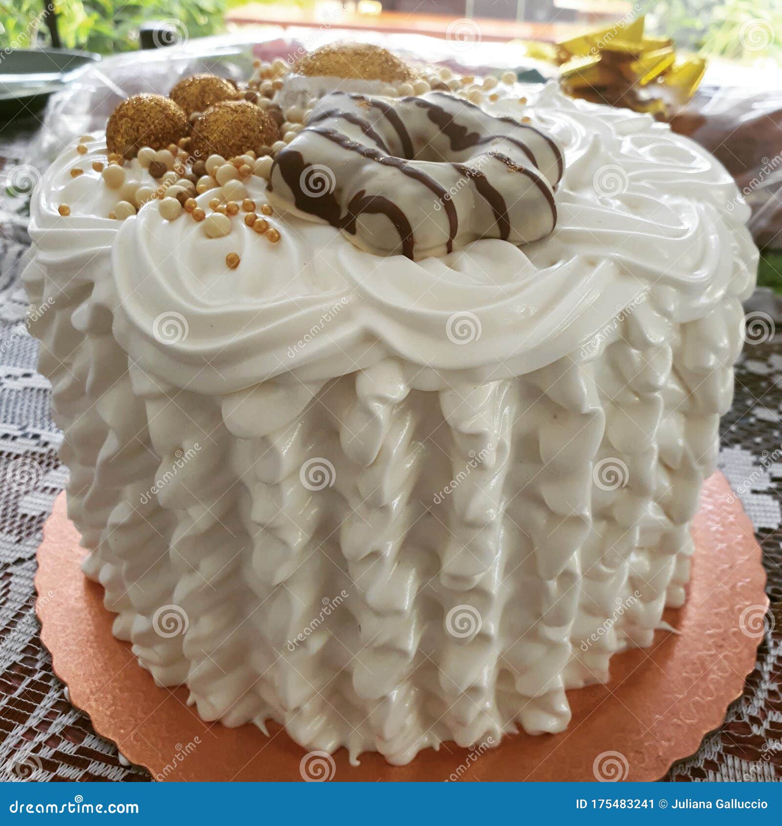 Chantilly cake bakery stock image. Image of torte, dish 175483241