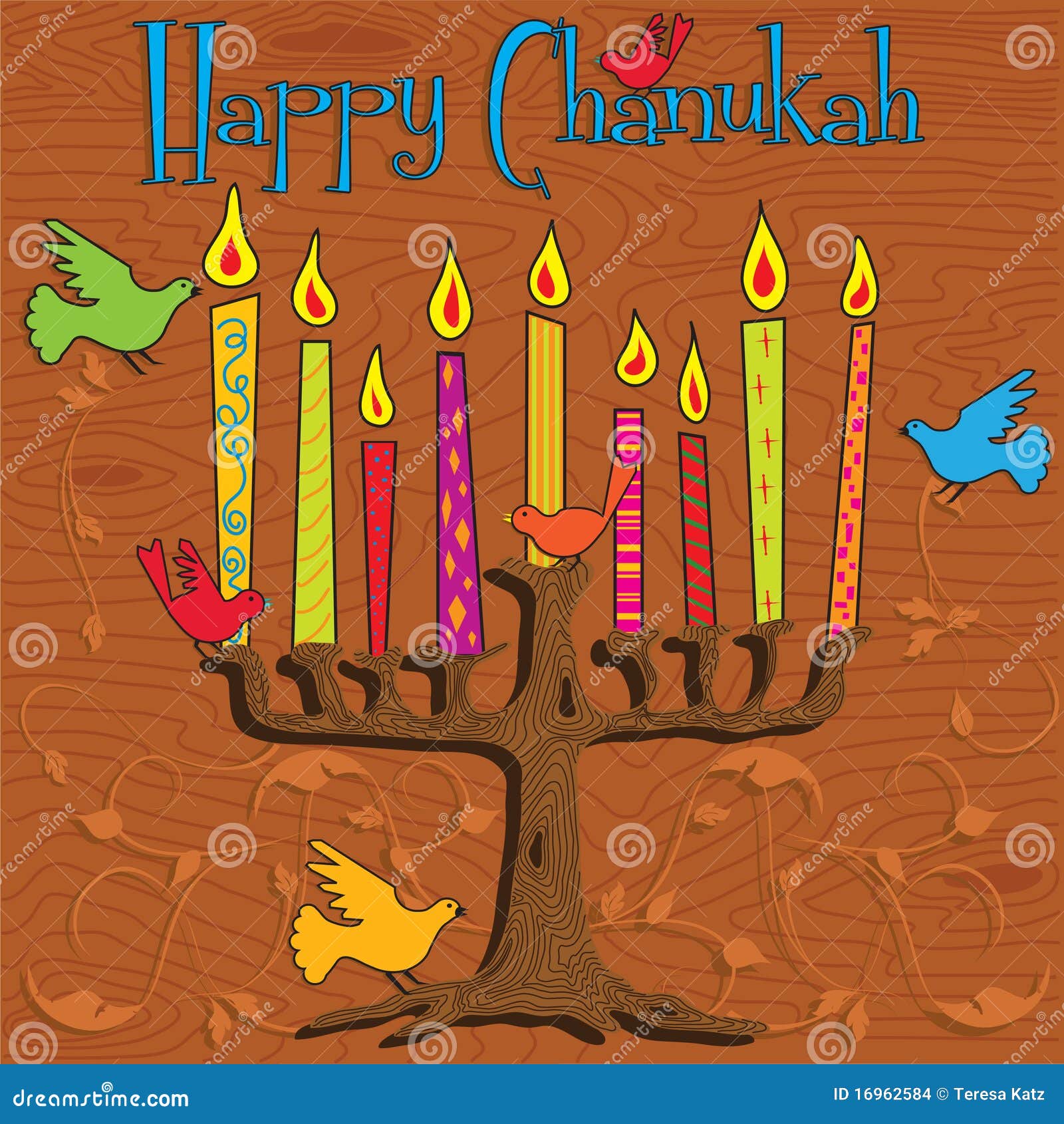 Chanukah Menorah stock vector. Illustration of holiday 16962584