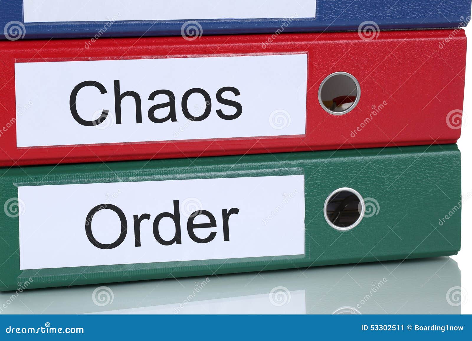 chaos and order organisation in office business concept