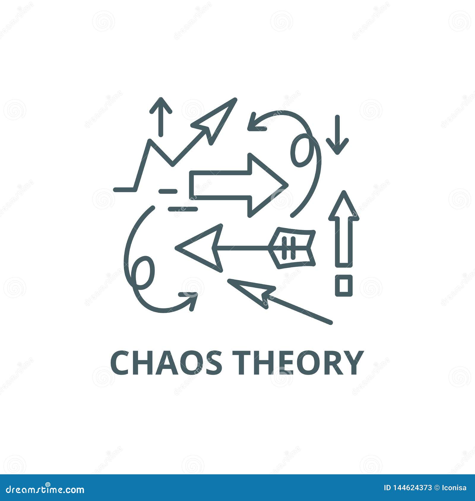 Chaos Theory Line Icon, Vector. Chaos Theory Outline Sign, Concept Symbol,  Flat Illustration Stock Vector - Illustration of cosmos, disorder: 144624373