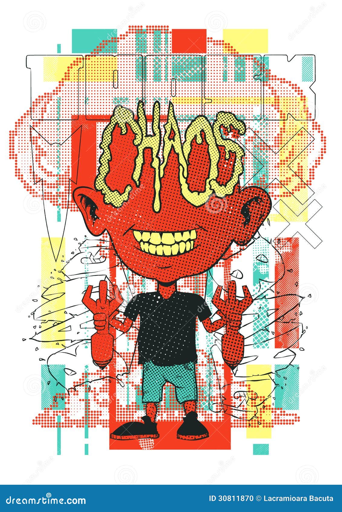 Chaos stock vector. Illustration of nuke, shadow, missile - 30811870