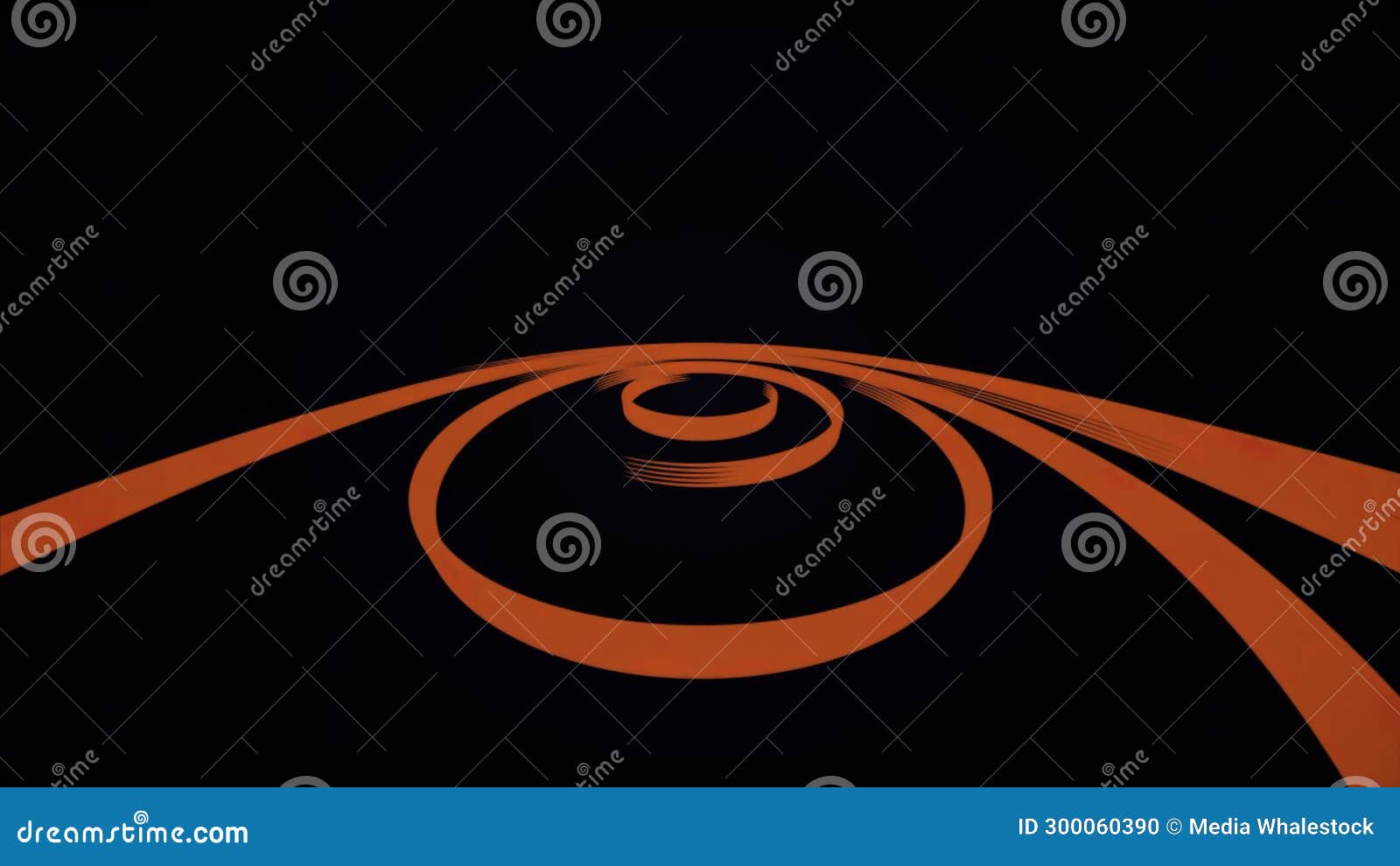 Chaotic Abstract Color Lines Isolated on Black Background. Loop