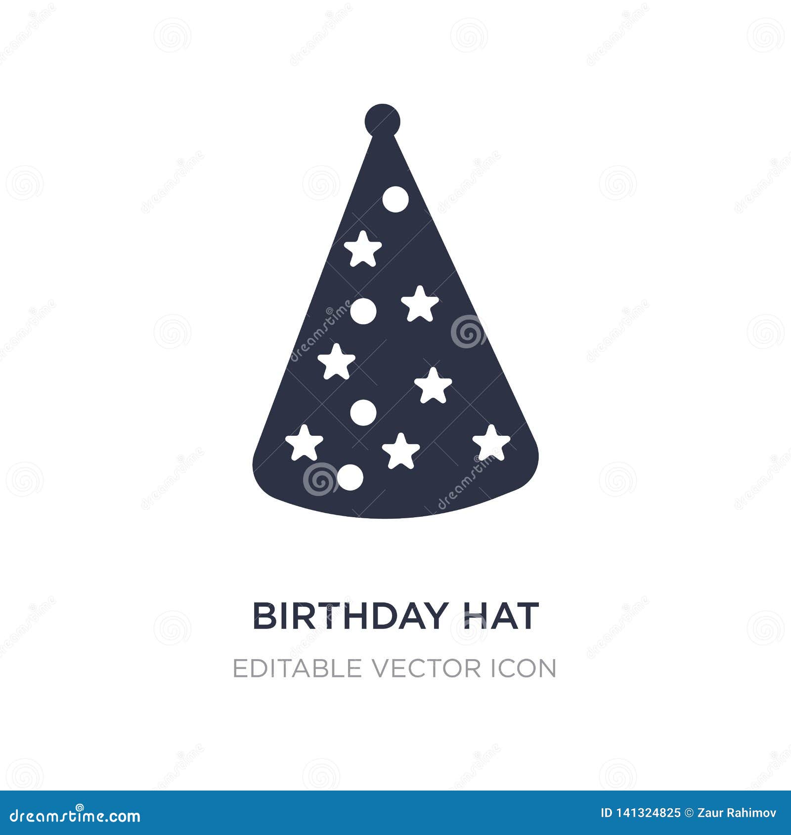 Chapeau D Anniversaire Avec Des Points Et Icone D Etoiles Sur Le Fond Blanc Illustration Simple D Element De Concept De Mode Illustration De Vecteur Illustration Du Accessoire Carte