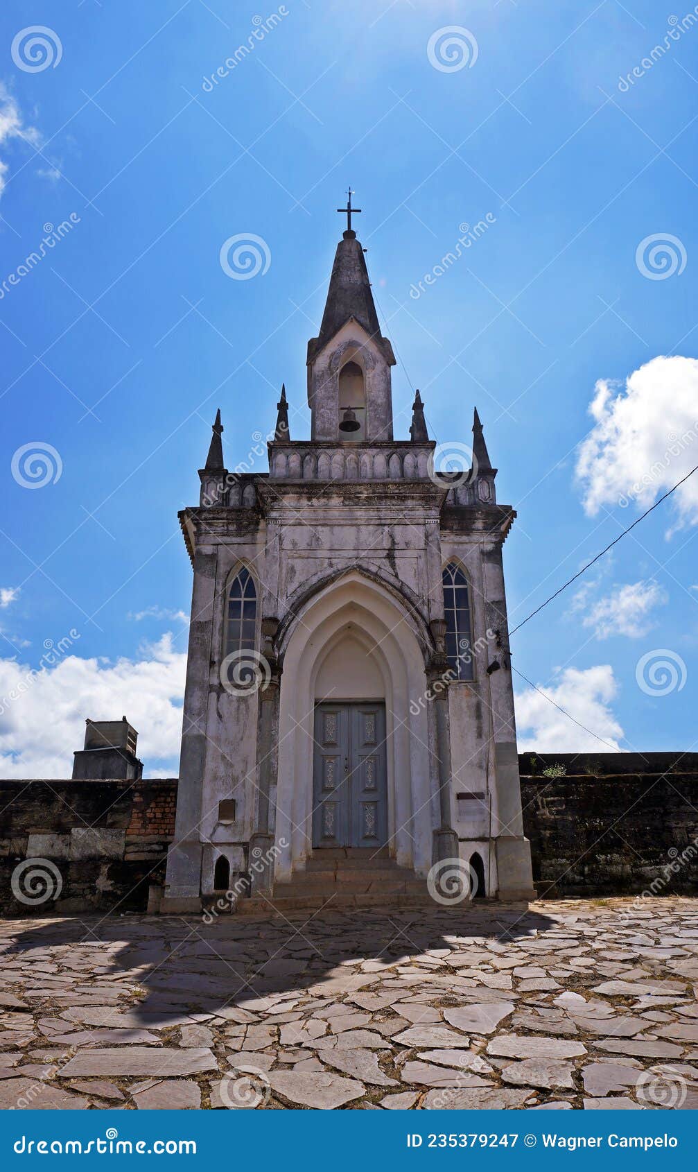 chapel in neo gothic style, serro, minas gerais, brazil