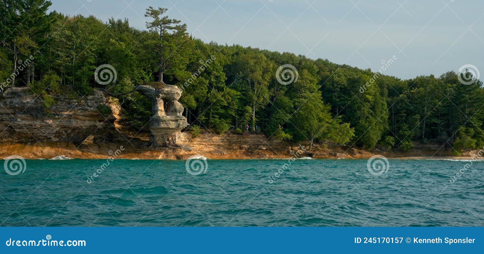 chapel rock at pictured rocks national lakeshore