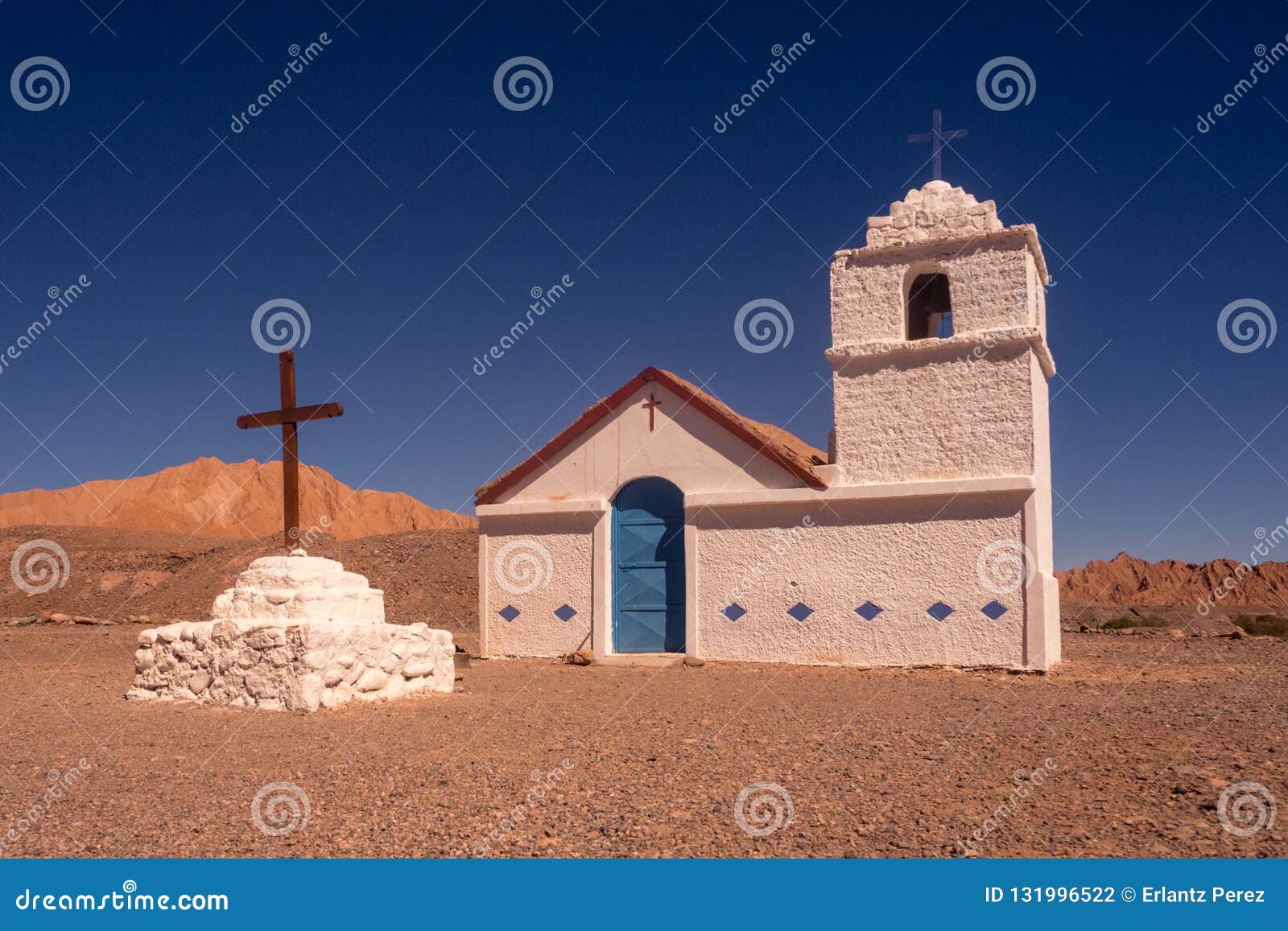 chapel of san isidro in the atacama desert near san pedro, chile