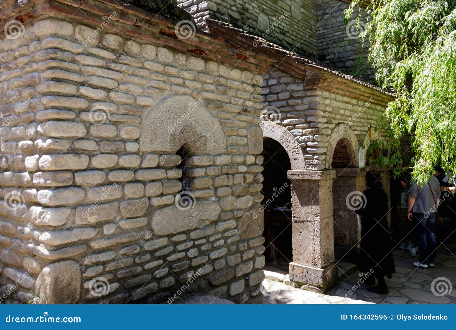 chapel of st. zabulon and sosana and house st. nino`s spring in monastery of st. nino at bodbe. sighnaghi, kakheti, georgia