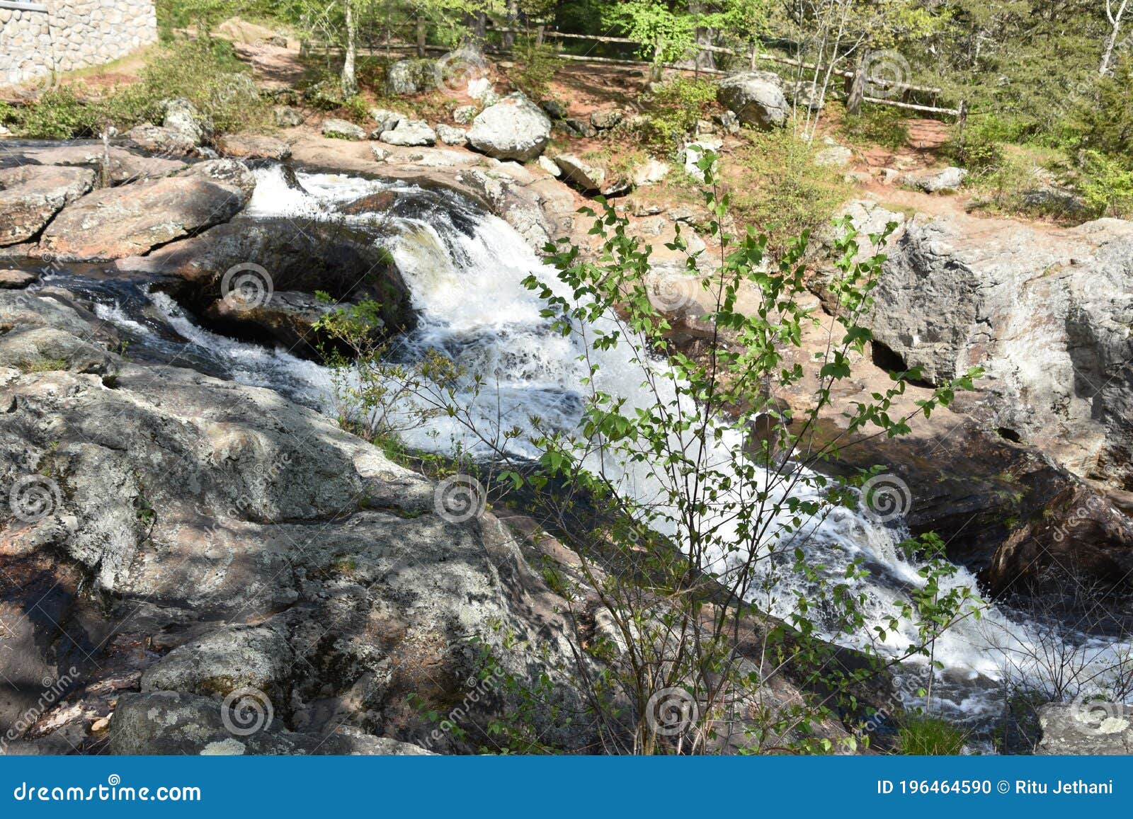 chapman falls at devils hopyard state park in east haddam, connecticut