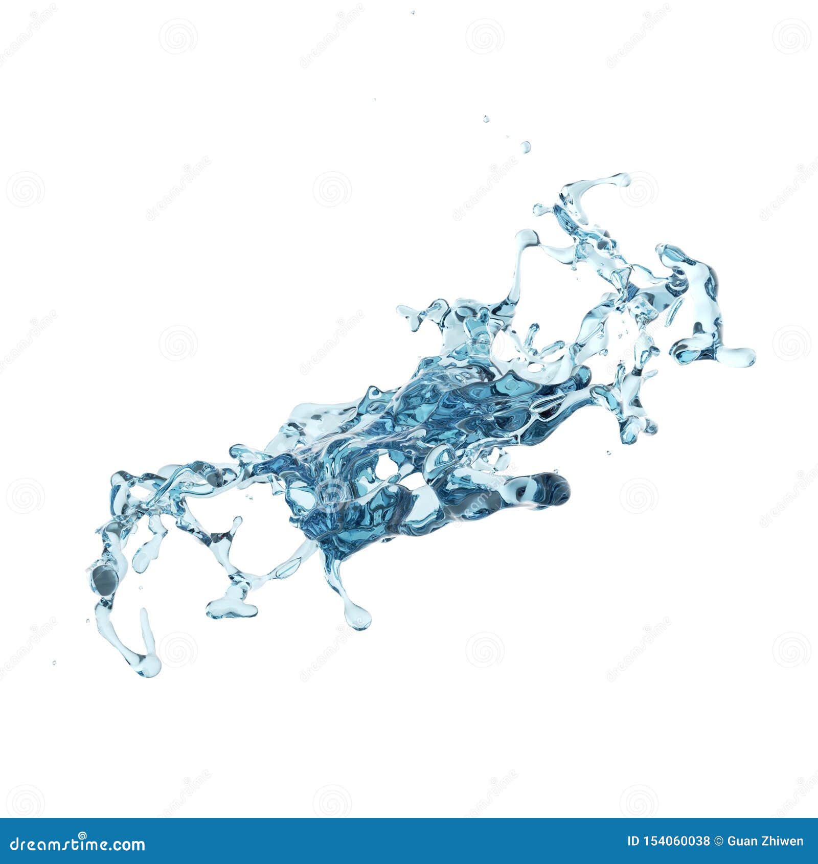 Chapoteo Puro Del Agua Aislado En El Fondo Blanco Foto De Archivo Imagen De Fresco Liso