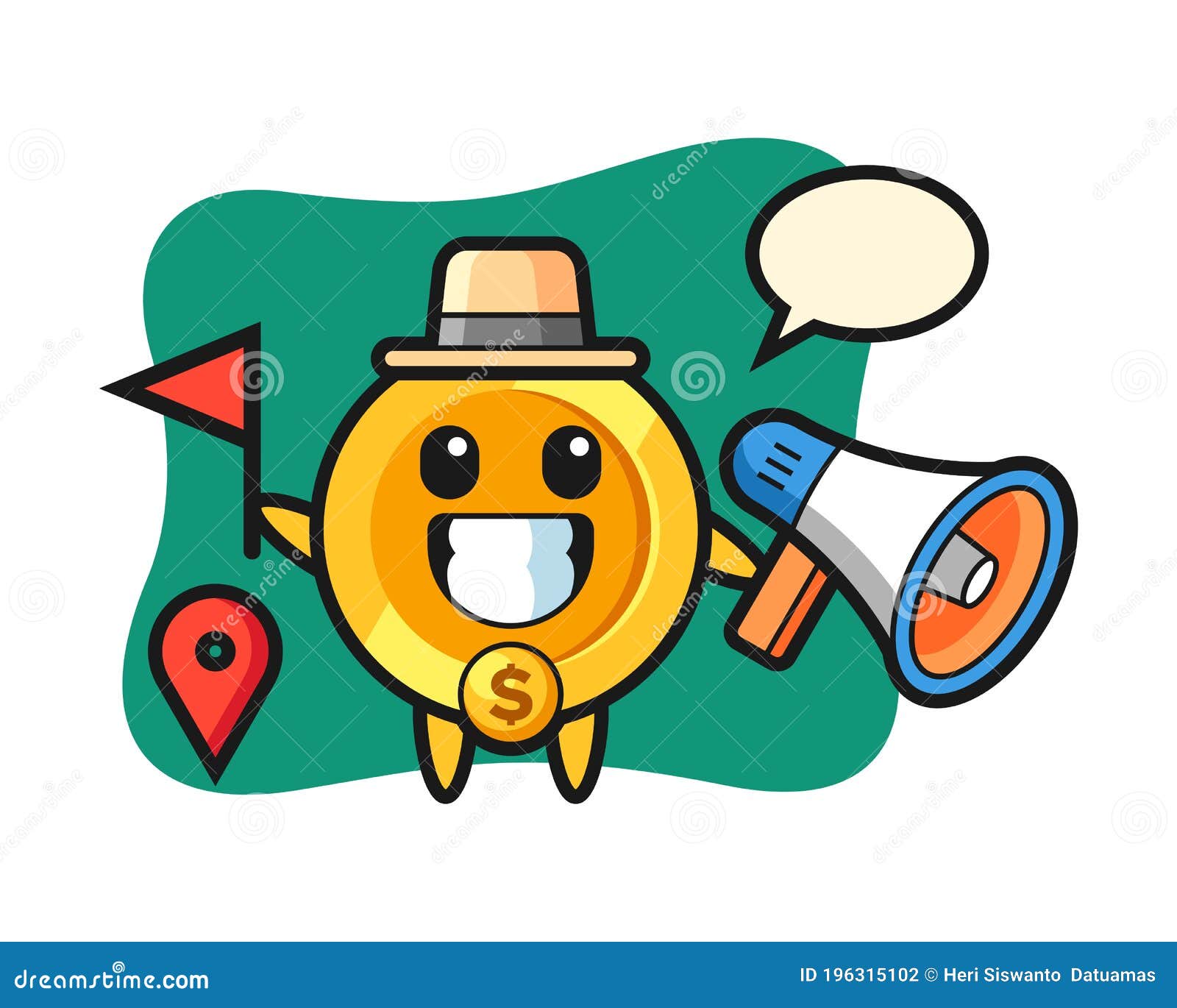 Character Cartoon of Dollar Coin As a Tour Guide Stock Vector - Illustration of cartoon, business: 196315102 Character Cartoon of Dollar Coin As a Tour Guide Stock Vector - Illustration of cartoon, business: 196315102