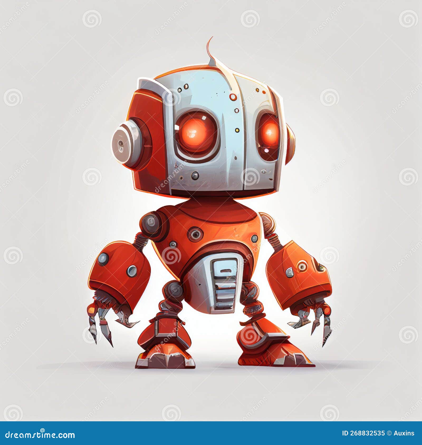 Character Design of Little Cute Robot on Isolated Background Created with  Generative AI Technology Stock Illustration - Illustration of little,  steel: 268832535