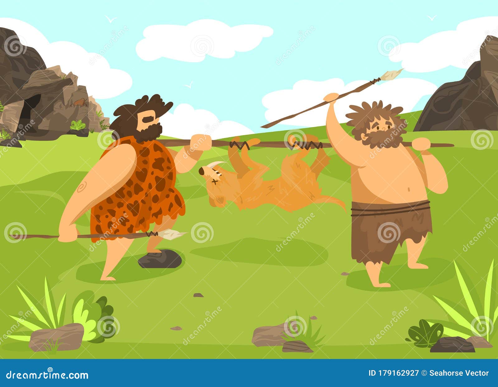 Character Male Hunting Wild Animal, Prehistoric Time, Man with Spear, Flat Vector Illustration. Ancient Tribe on Hunt Stock Vector - Illustration of hunter, ancient: 179162927 Character Male Hunting Wild Animal, Prehistoric Time, Man with Spear, Flat Vector Illustration. Ancient Tribe on Hunt Stock Vector - Illustration of hunter, ancient: 179162927