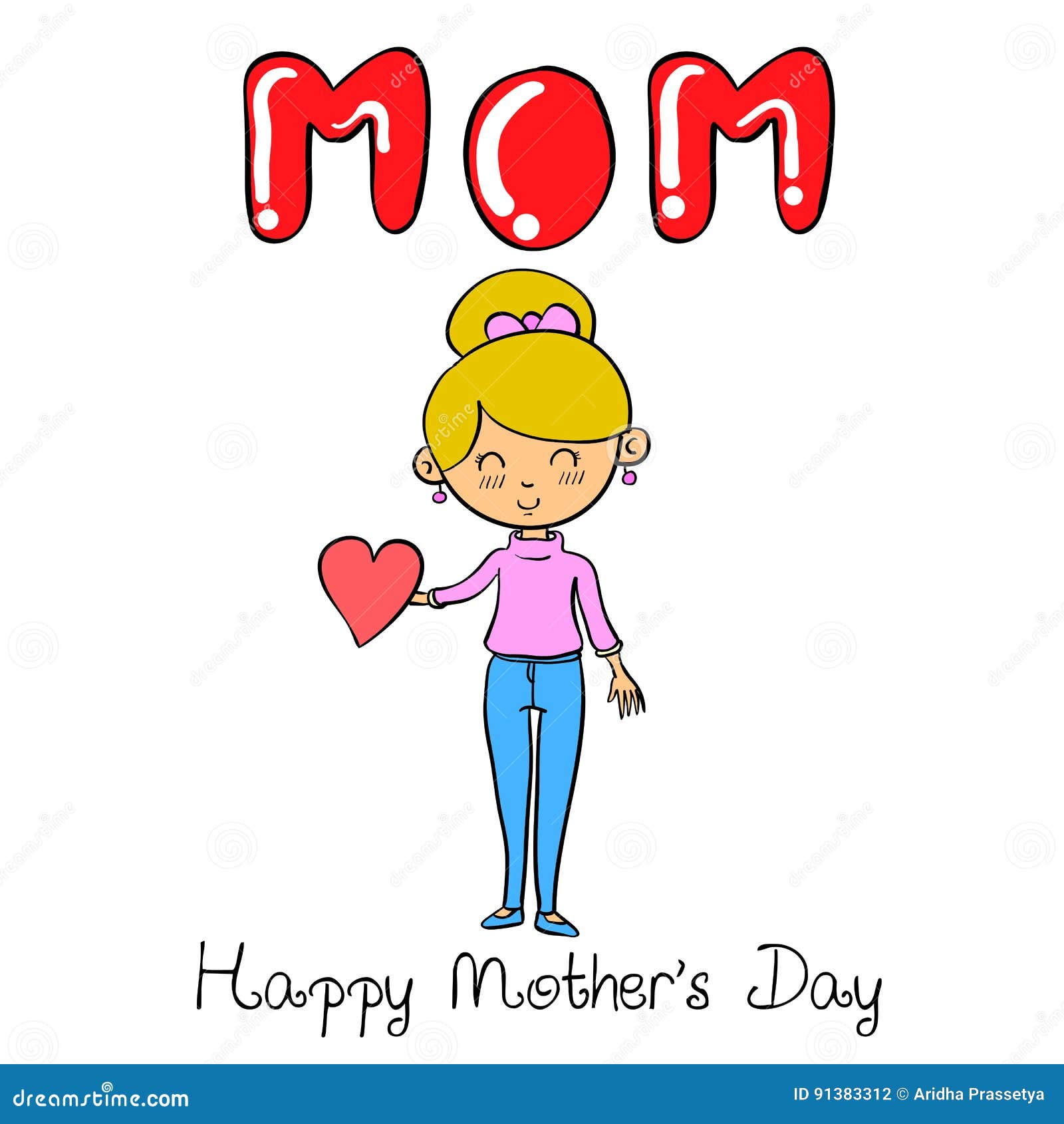 Character Mother for Mother Day Stock Vector - Illustration of vector ...
