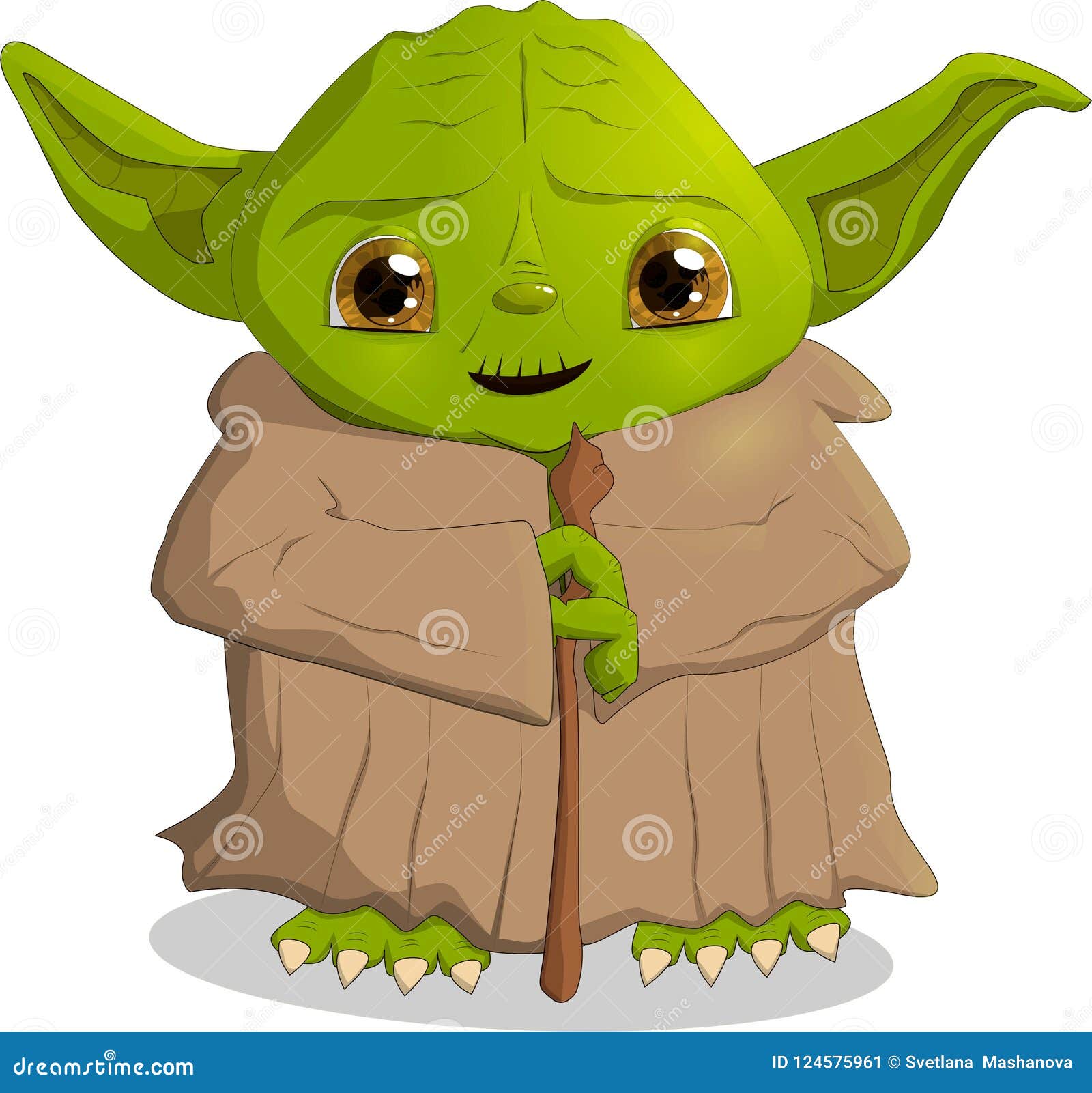 A Character from the Movie Star Wars, Yoda, Format EPS 10 Vector Editorial  Photo - Illustration of isolated, green: 124575961