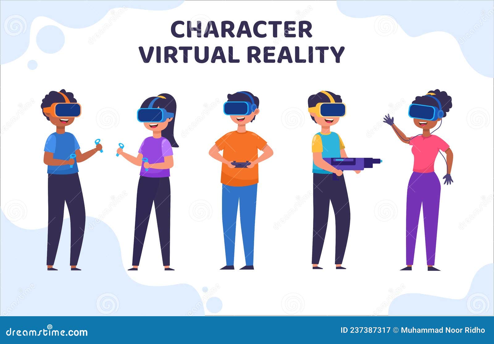 VR_infographicCharacter Virtual and Augmented Reality Games Gadgets